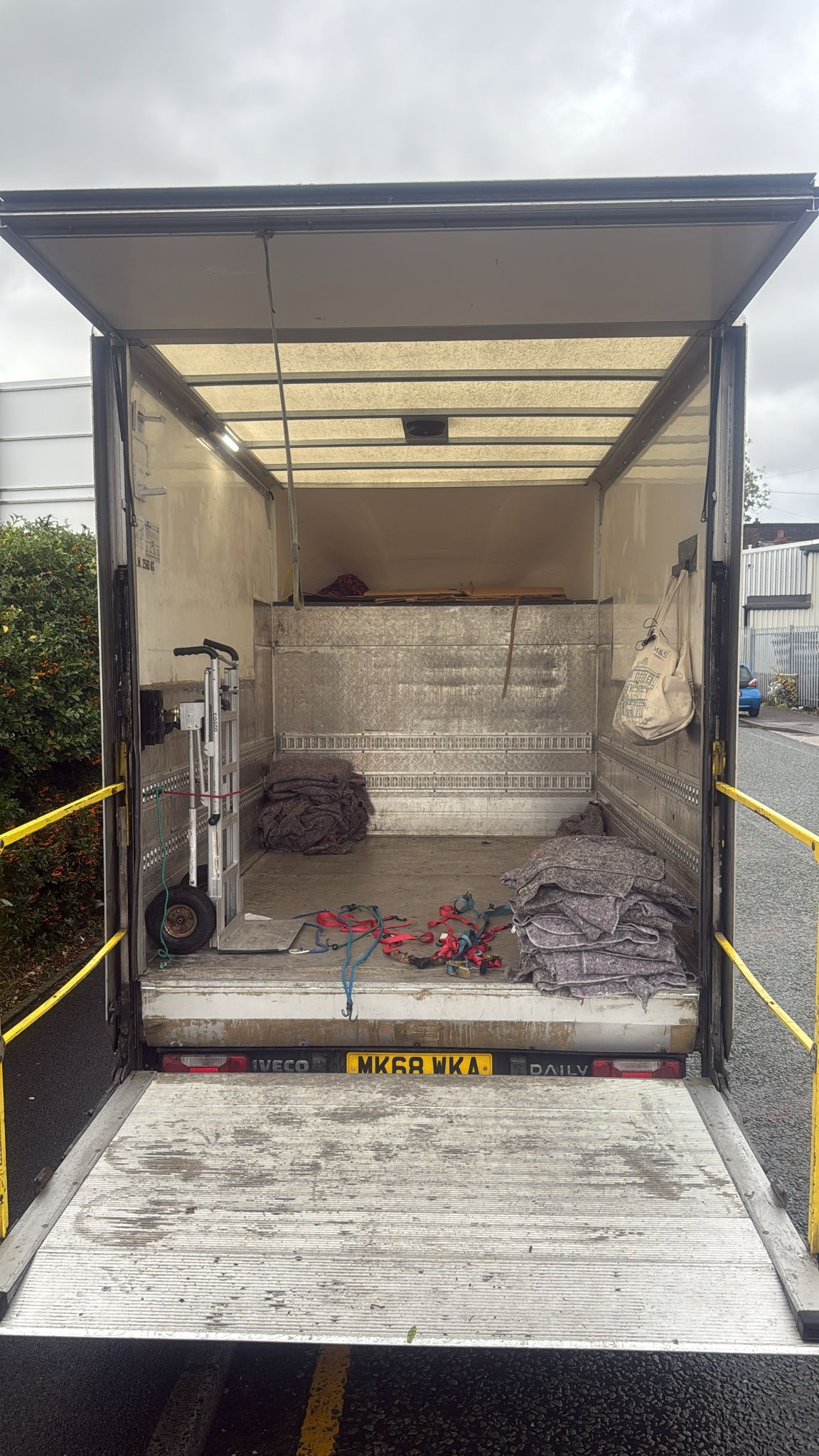 Firs1 Removals Iveco Luton van prepared for a customer move